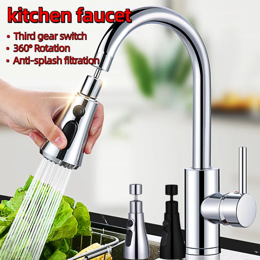 Universal 3-in-1 360° Rotating Kitchen Faucet Tap