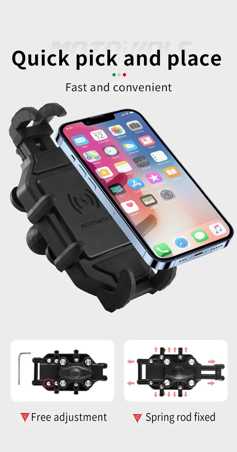 Motorcycle Wireless Charging Phone Mount