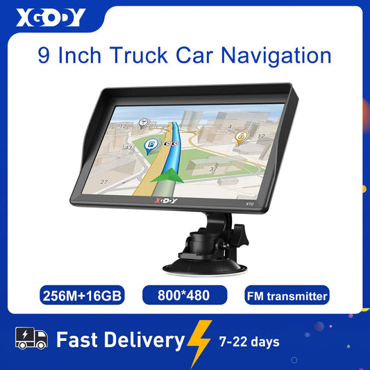 Navigate with precision using the XGODY X10 9" GPS!