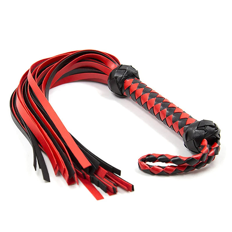 Faux Leather Horse Riding Whip for Training & Play
