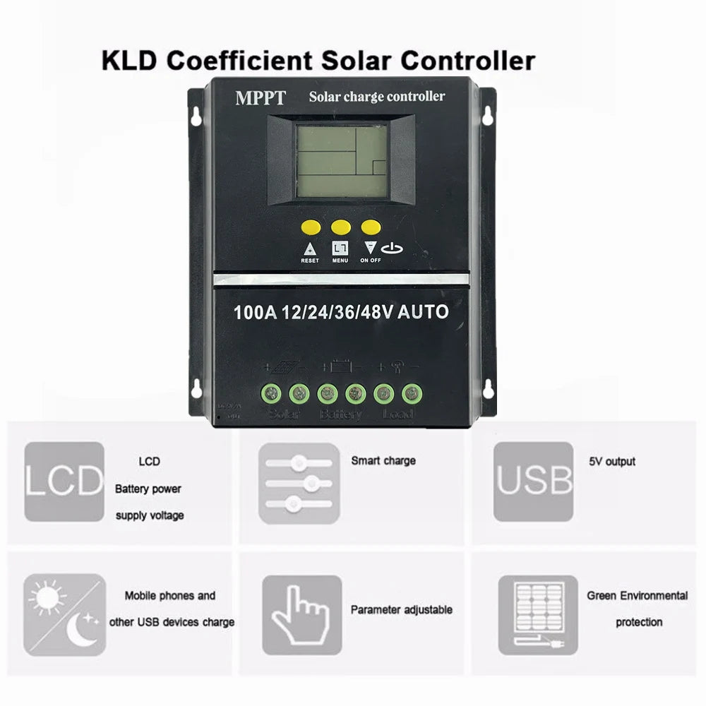 POWLSOJX MPPT 100A Solar Charge Controller