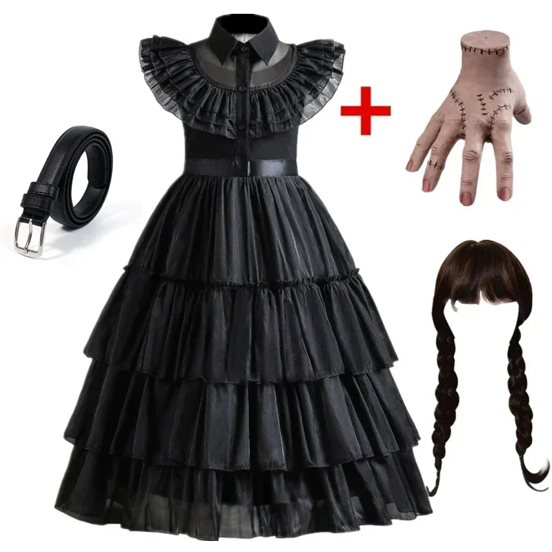 Wednesday Addams Kids Gothic Halloween Costume