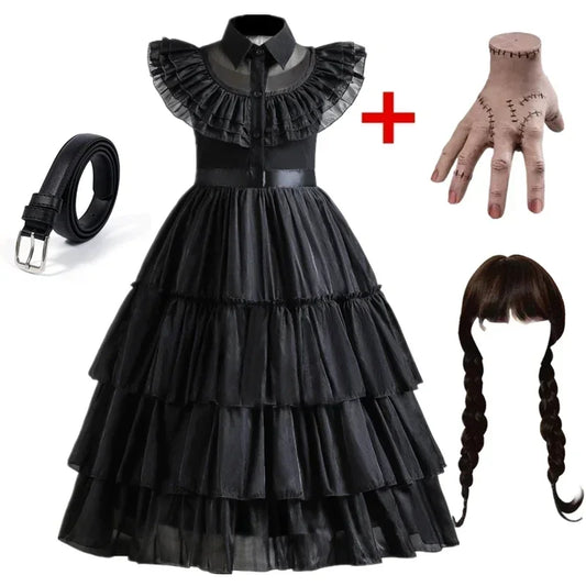 Wednesday Addams Kids Gothic Halloween Costume