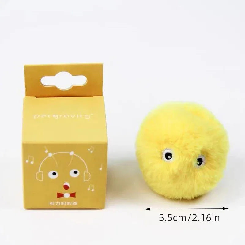 Smart Plush Cat Toy – Electric Catnip Squeaky Ball