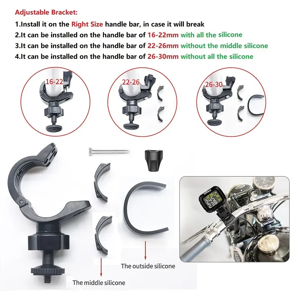 Motorcycle TPMS Tire Pressure Monitoring System Real-Time