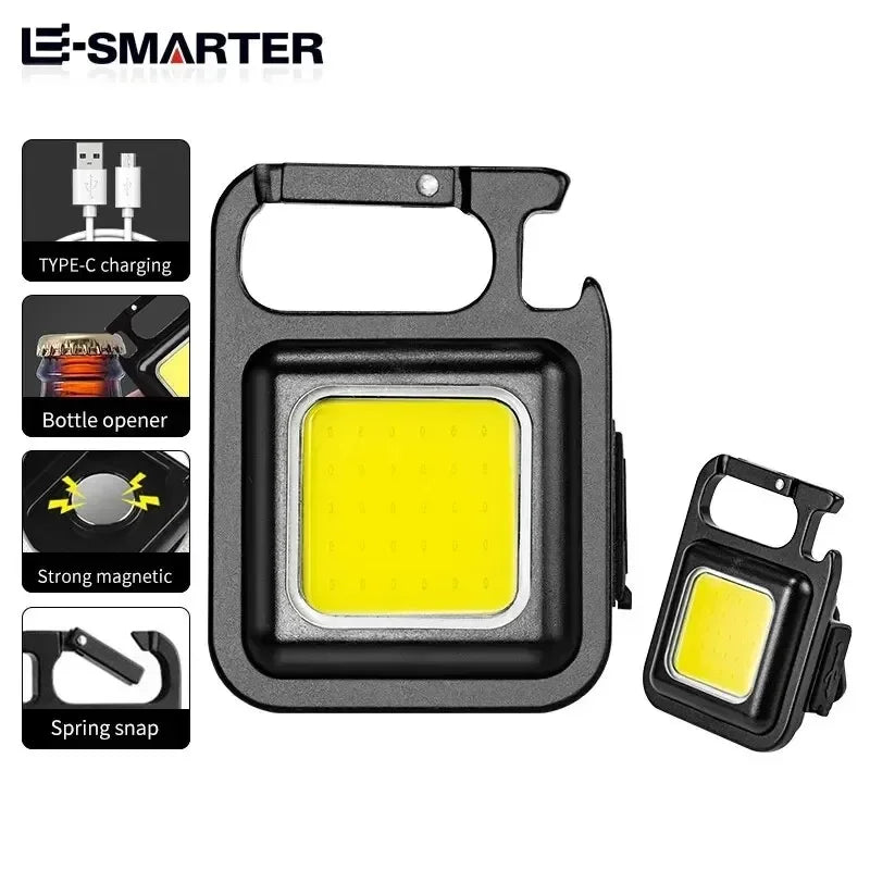 Mini COB Keychain Flashlight with 4 Modes - Clickilix
