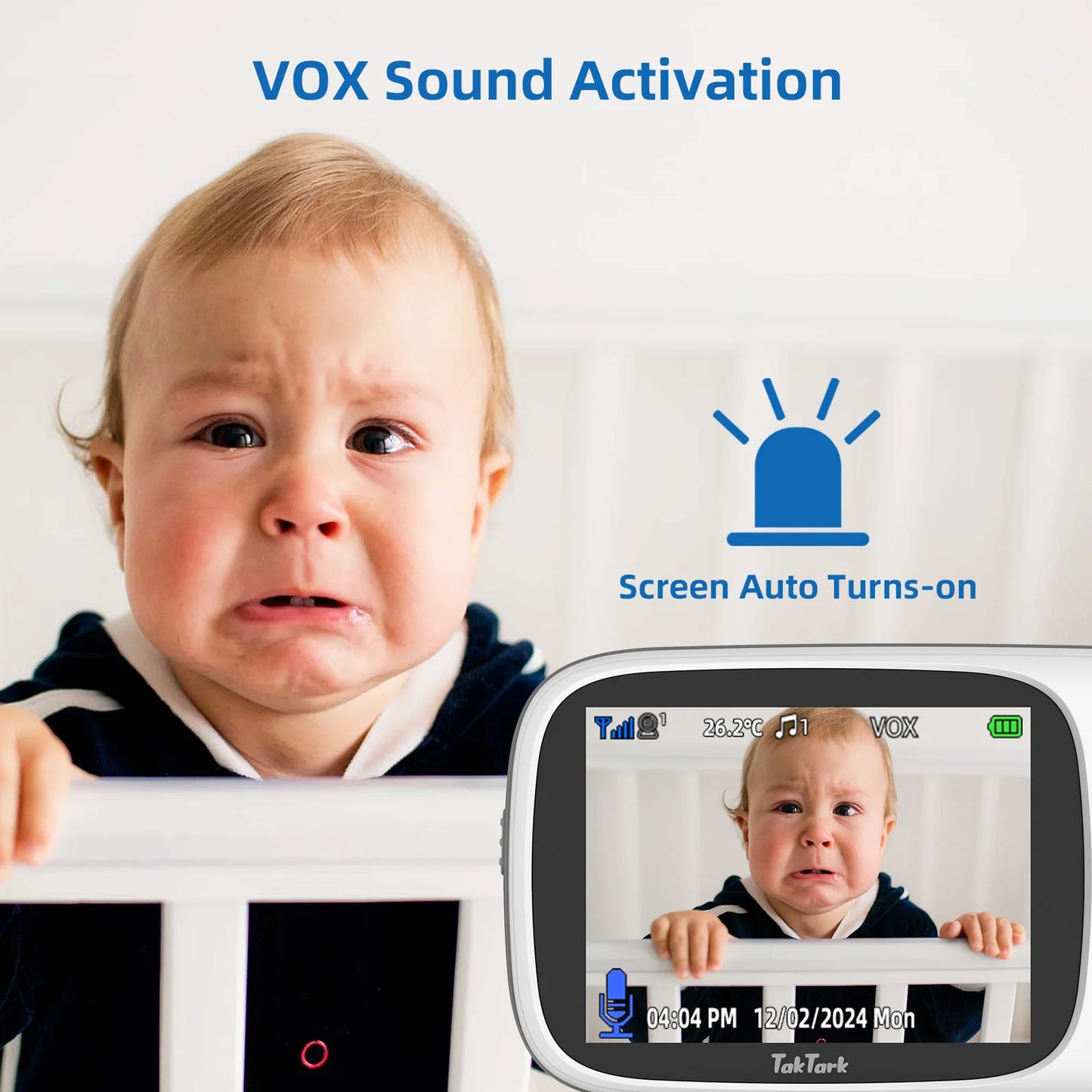 TakTark 3.2" Wireless Baby Monitor with Night Vision