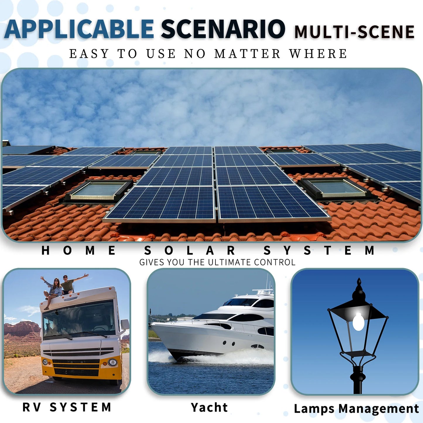 POWLSOJX MPPT 100A Solar Charge Controller