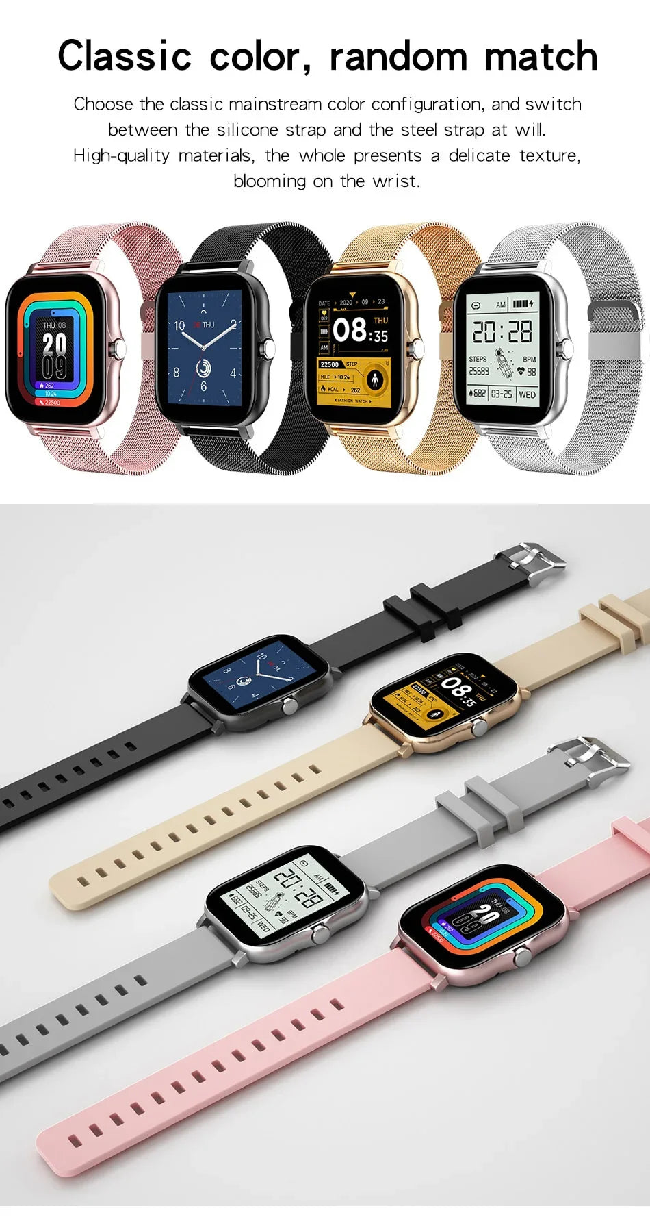 Smart Watch with Bluetooth Call & Full Touch
