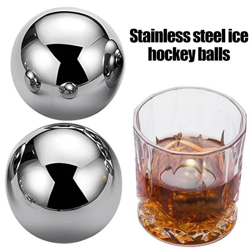 Reusable Stainless Steel Ice Cubes – Set of 2/4/8