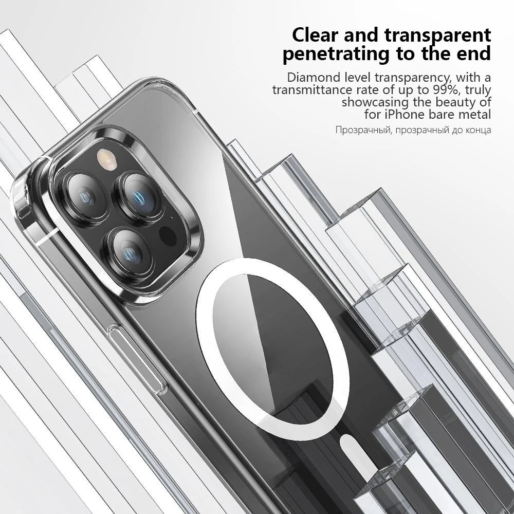 Clear Magnetic MagSafe Case for iPhone