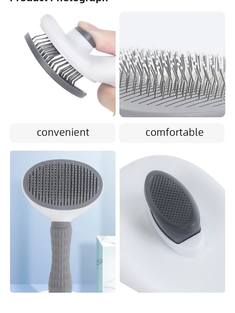 Automatic Pet Hair Removal Grooming Comb