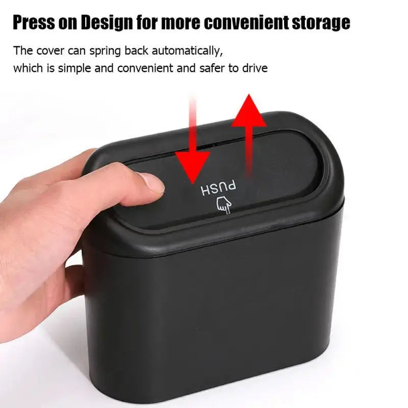 Portable Car Trash Can with Lid & Seal