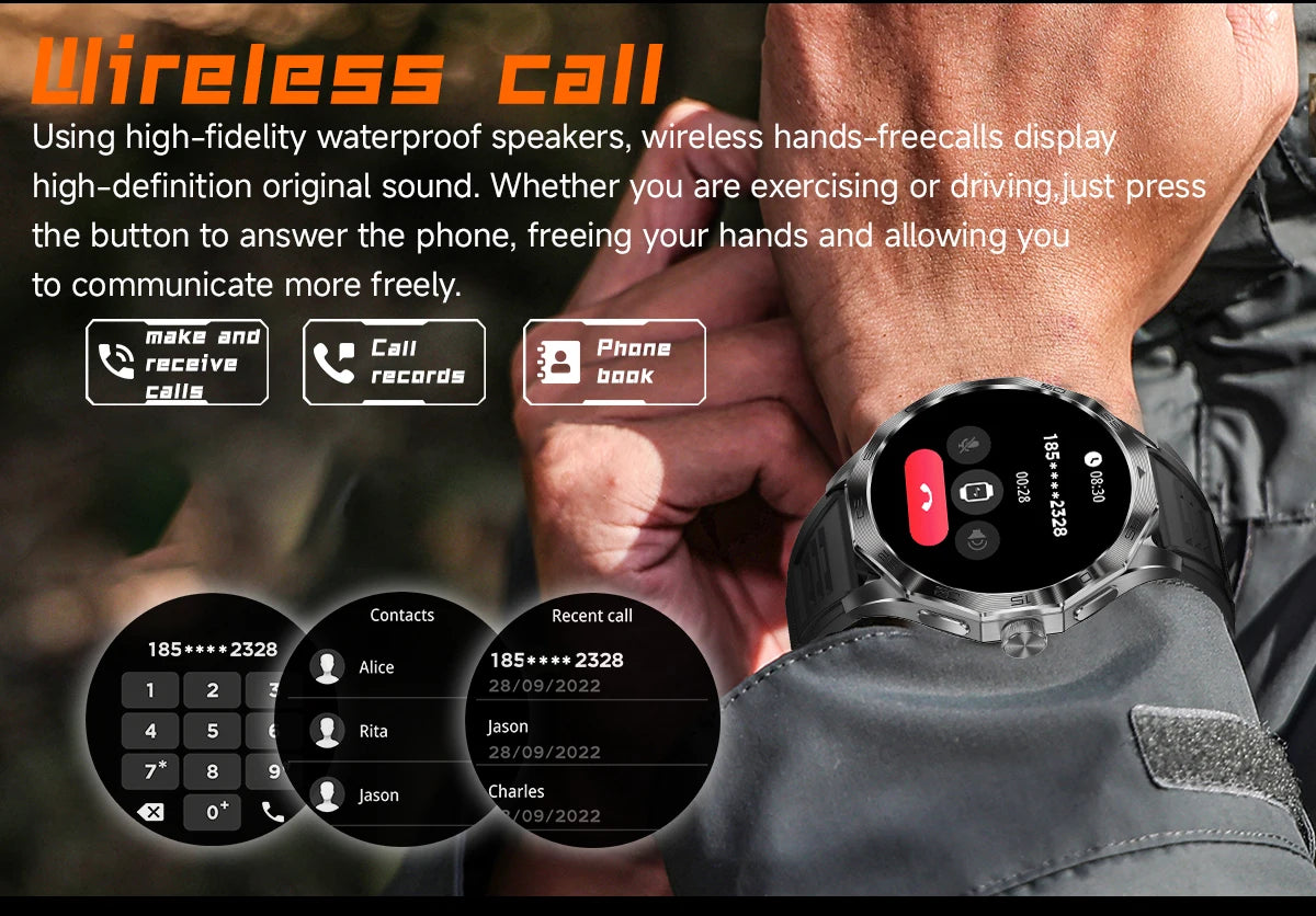HD Smart Watch with Wireless Calls & Health Tracking