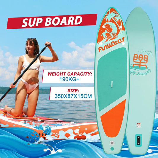 FunWater 11'6" Inflatable SUP Paddle Board with Accessories