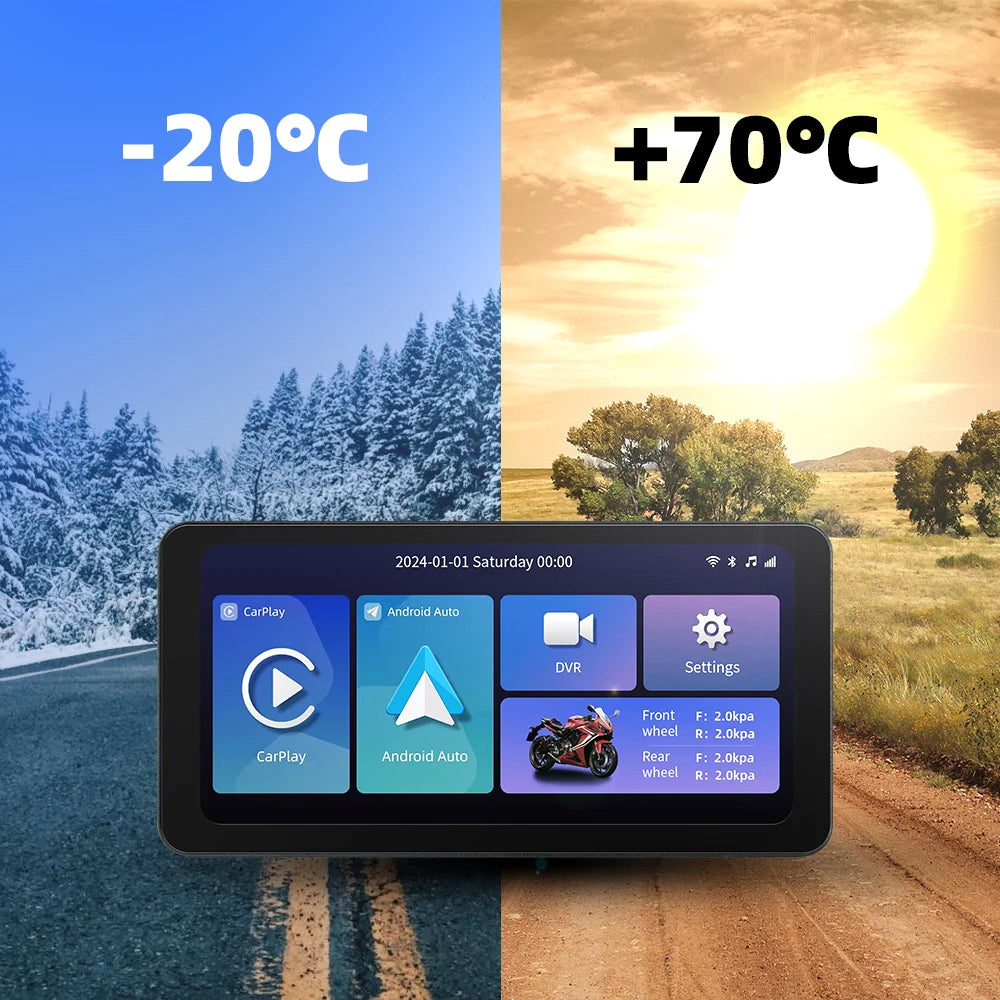 EKIY 6.3" Wireless CarPlay Android Auto GPS
