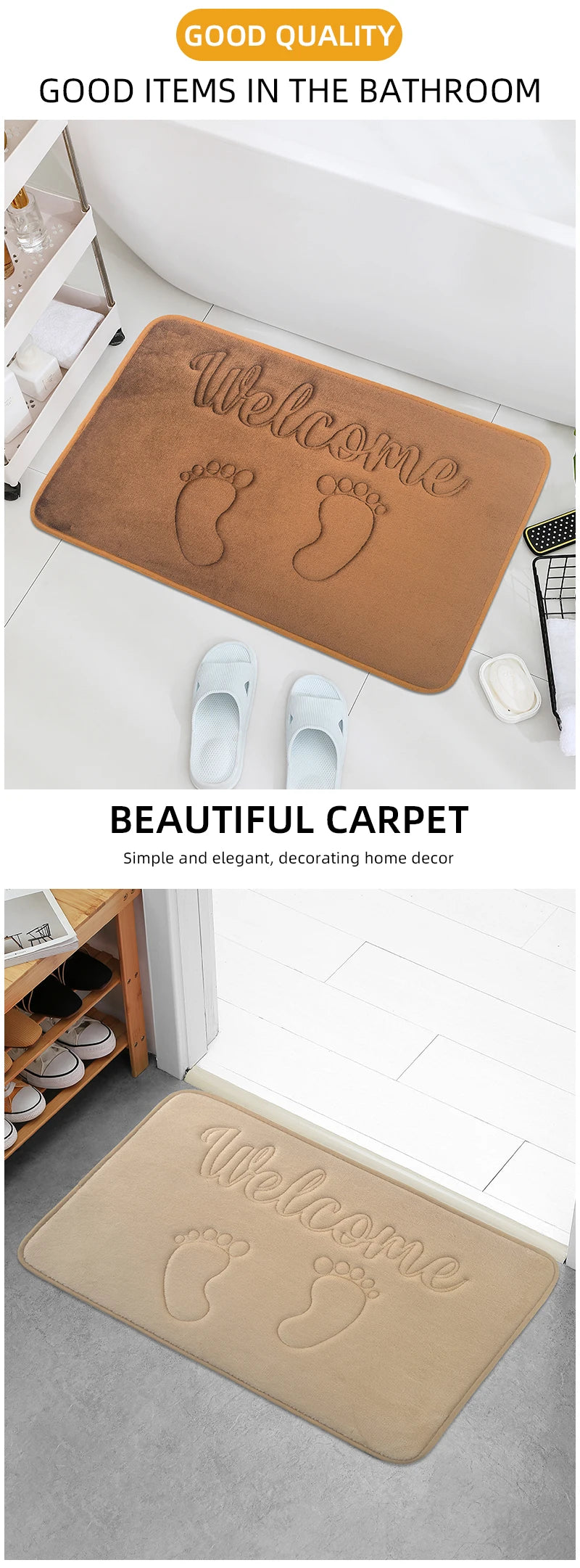 Anti-Slip Cobblestone Bathroom Mat – Soft, Safe & Water-Absorbent!