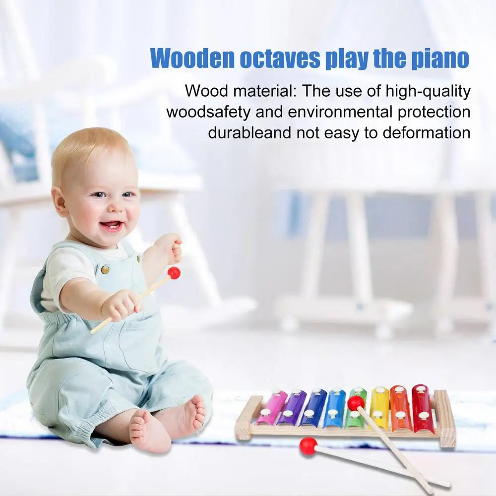 Montessori Wooden Xylophone – 8-Tone Musical Fun for Kids!