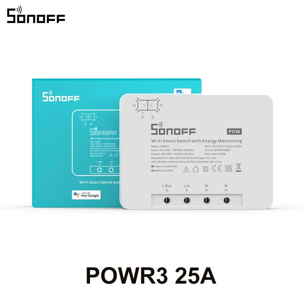 SONOFF POWR3 25A High Power Smart WiFi Switch