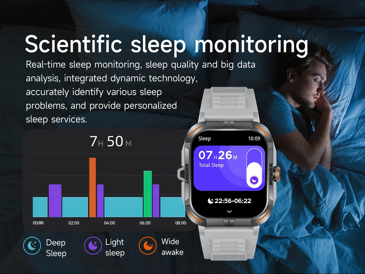 AMOLED Smart Watch with Flashlight & Compass