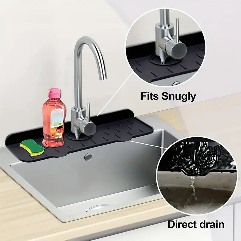 Silicone Faucet Absorbent Mat Splash Guard Pad