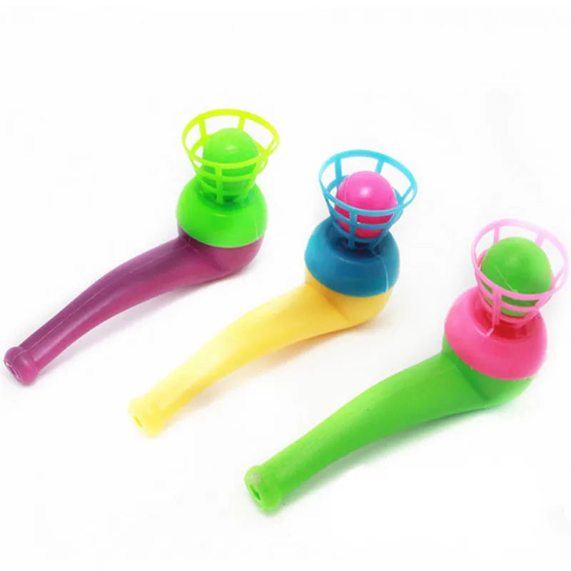 3pcs Plastic Pipe Blowing Ball Kids Toys Set