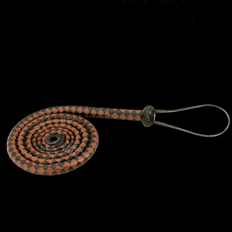 Genuine Cow Leather Bull Whip for Riding & Training