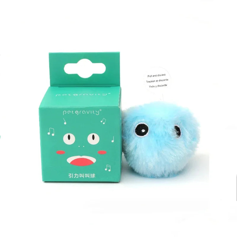 Smart Plush Cat Toy – Electric Catnip Squeaky Ball