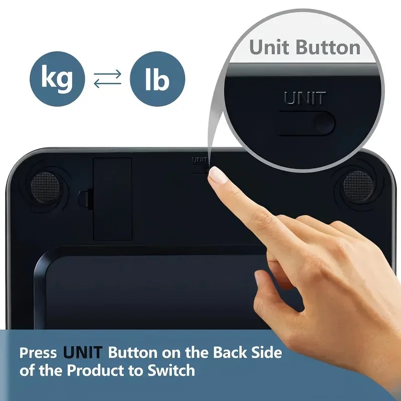 Wireless Smart Body Fat Scale – Black Digital Display