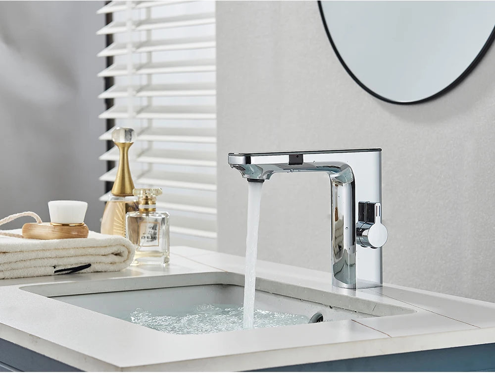 Smart Touchless Basin Faucet with Digital Display