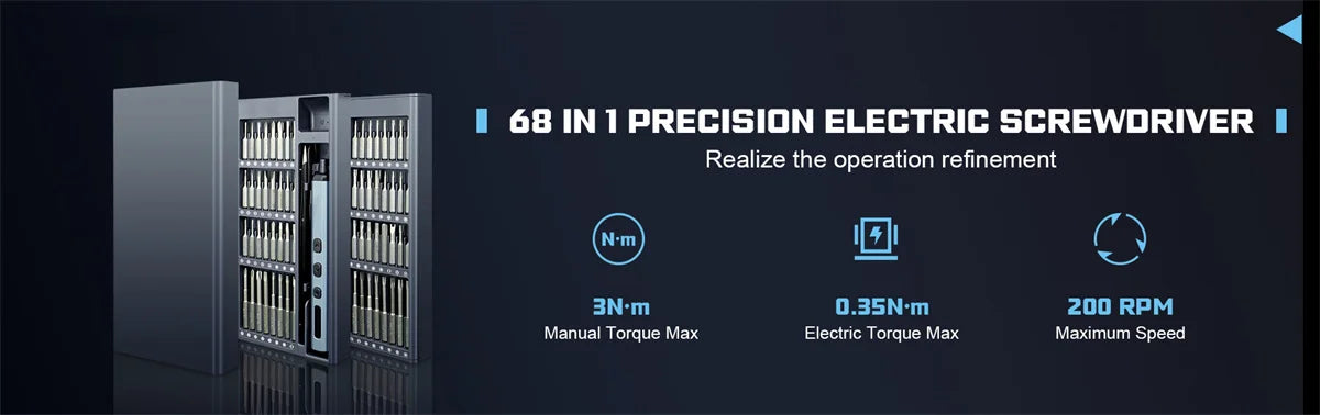 Master repairs with this 68-in-1 electric screwdriver set!