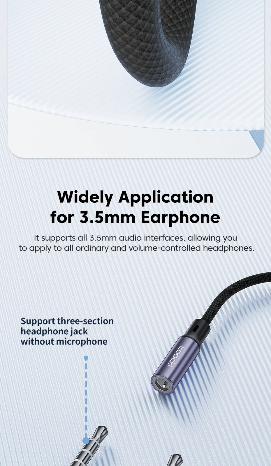 USB Type C 3.5 Jack Earphone Adapter USB C to 3.5mm Headphones AUX Audio Cable