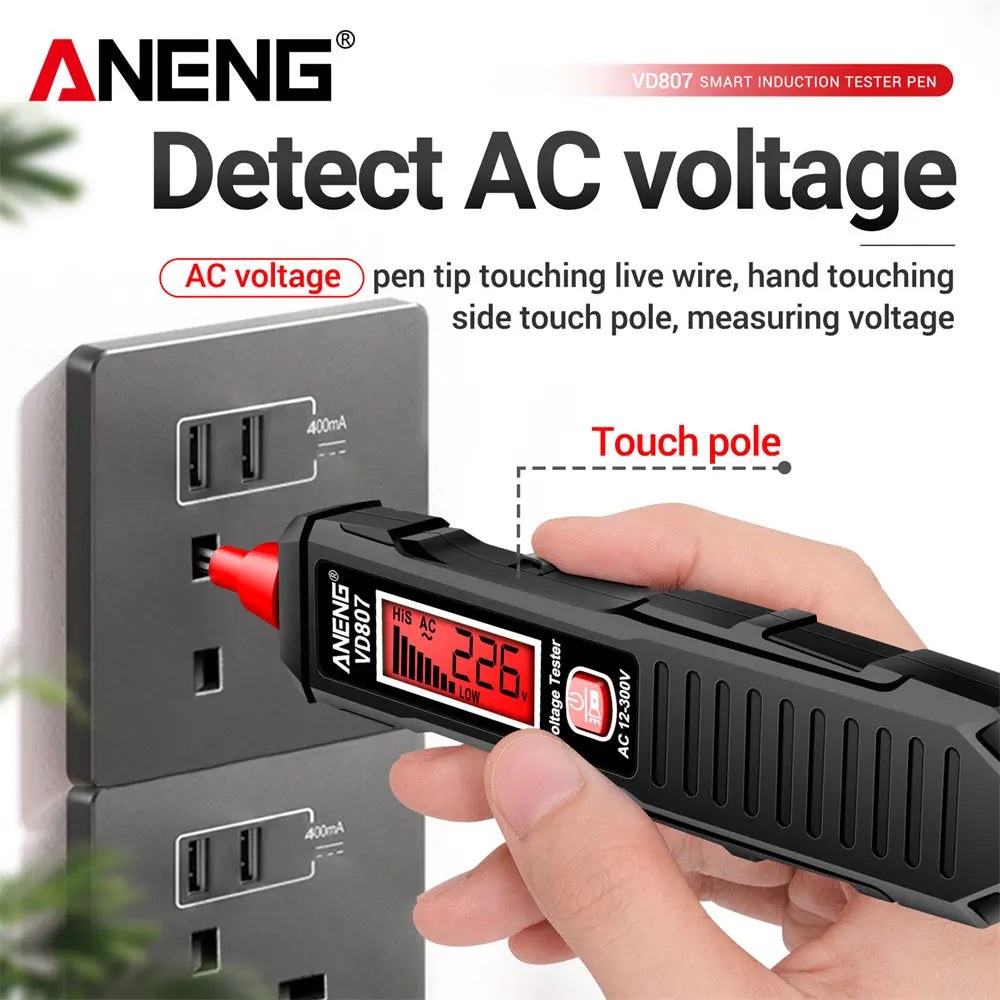 Induction Portable 50/60Hz Smart Electric Pen Tester NCV Sensor AC 12-300V