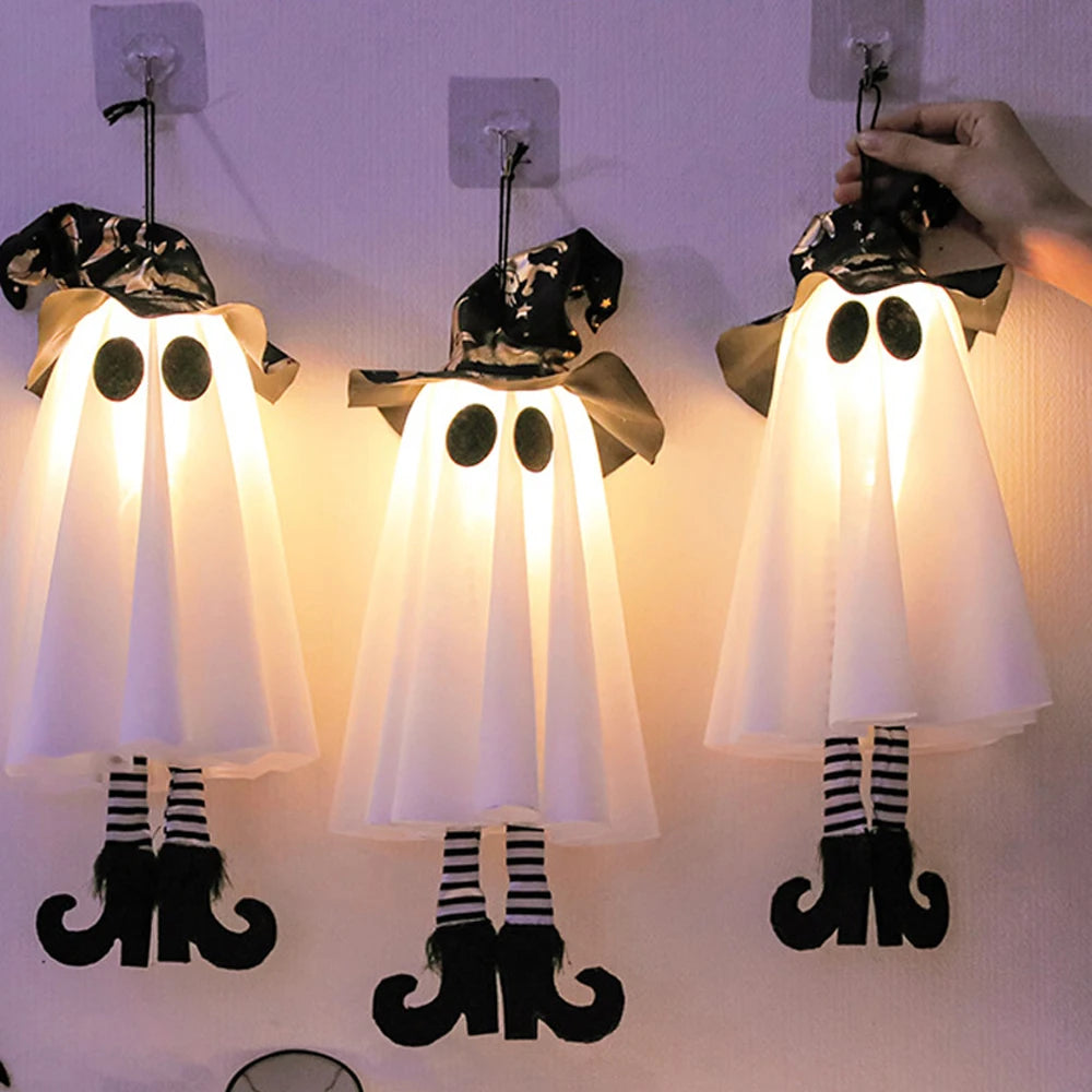 LED Hanging Halloween Ghosts Decoration (1/2/3pcs)