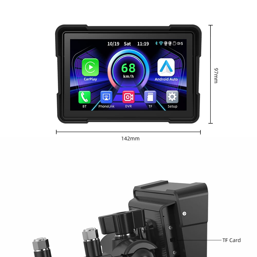 EKIY 5″ Wireless CarPlay & Android Auto GPS Display