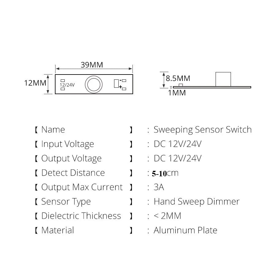 Smart Motion Sensor Switch Module DC 12V-24V