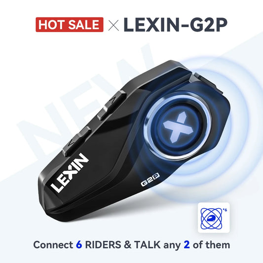 New Lexin G2 Bluetooth Motorcycle Intercom 6 Riders