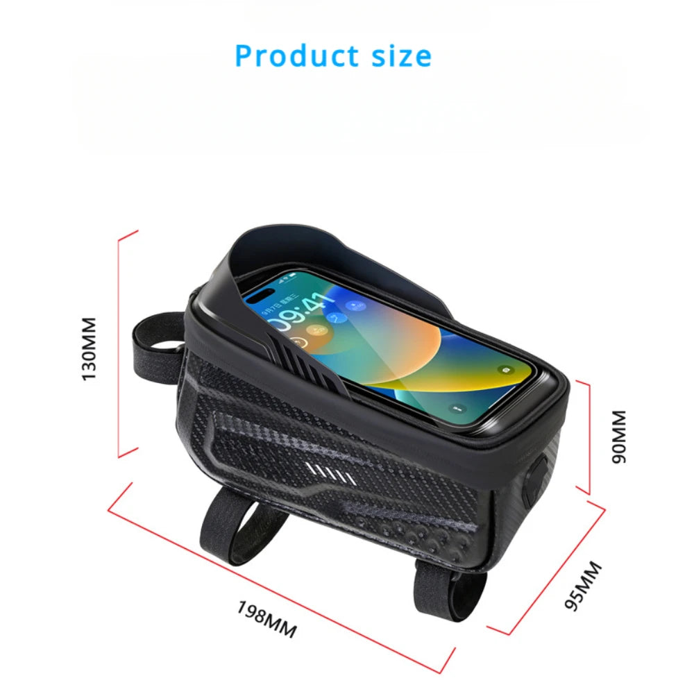 Waterproof Bicycle Top Tube Frame Bag – Hard Shell