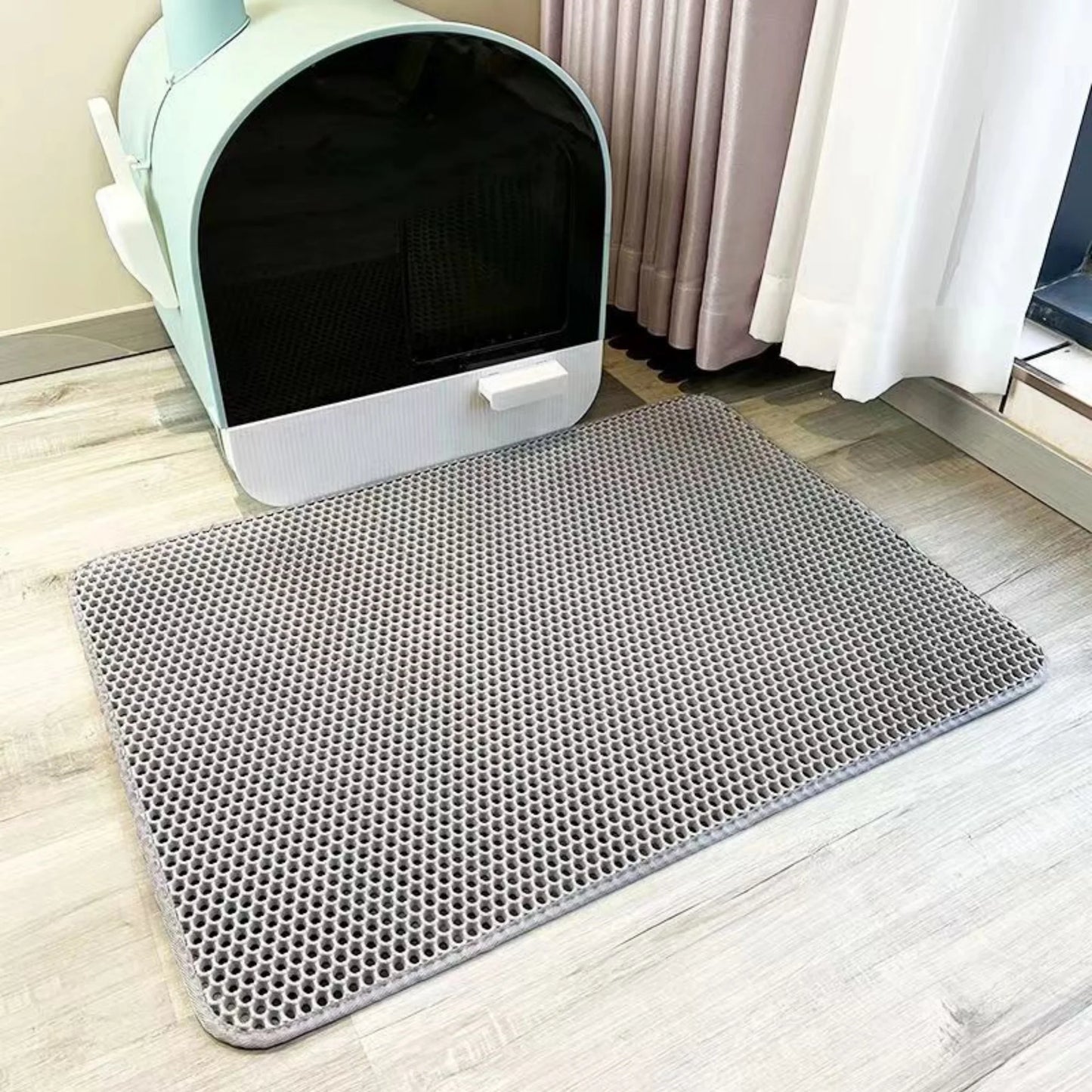 Large Cat Litter Mat – Waterproof & Double Layer for Easy Cleanup!
