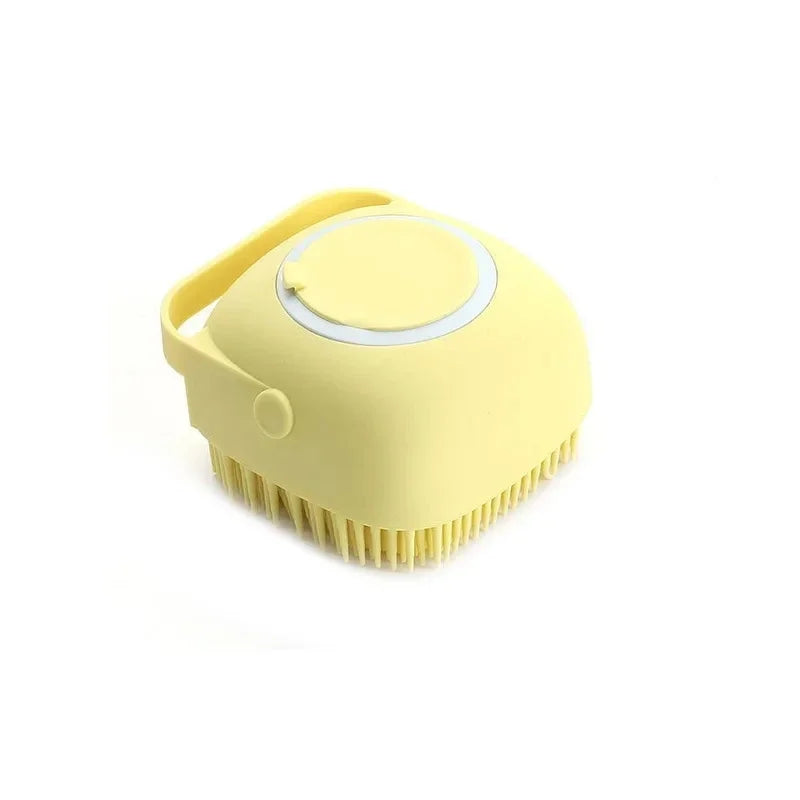 Soft Silicone Pet Bath Brush – Wash & Massage in One!