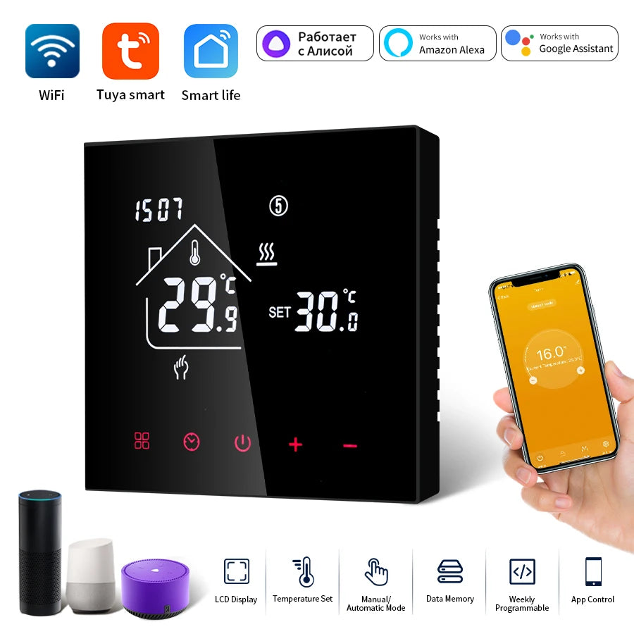 Tuya WiFi Smart Thermostat – Floor & Boiler Heating Control