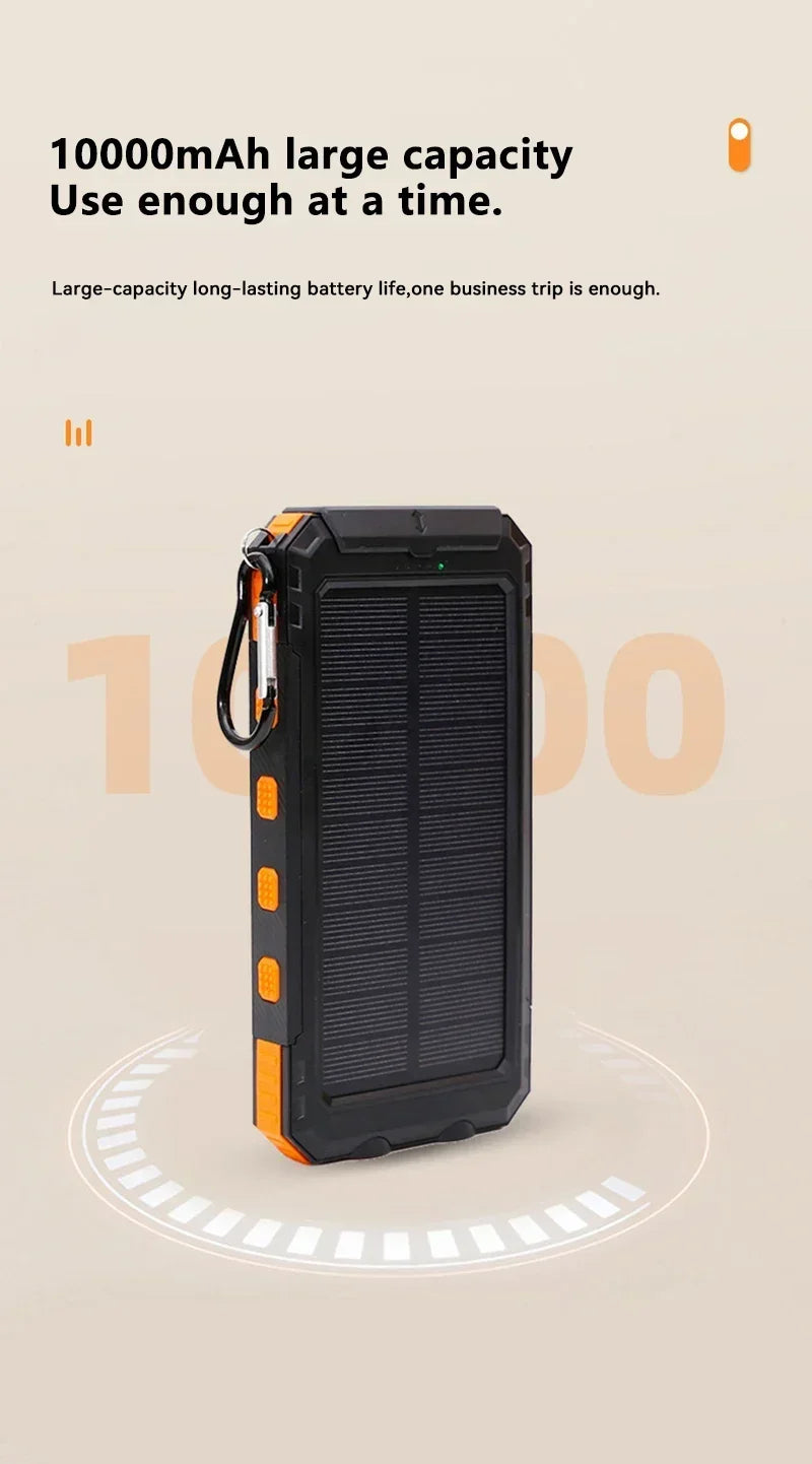 200000mAh Solar Power Bank Fast Charging