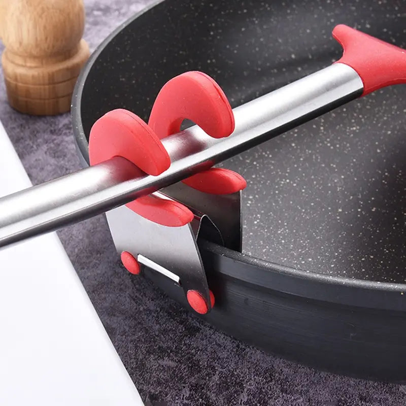 Stainless Steel Pot Clip – Spoon Rest & Anti-Scald Holder