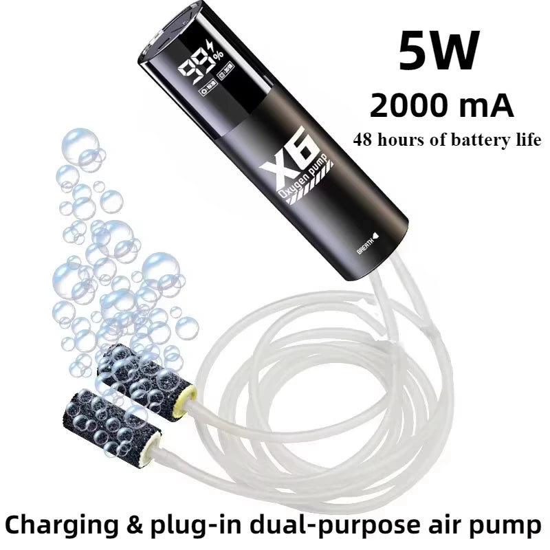 Portable USB Oxygen Pump for Fishing & Aquarium