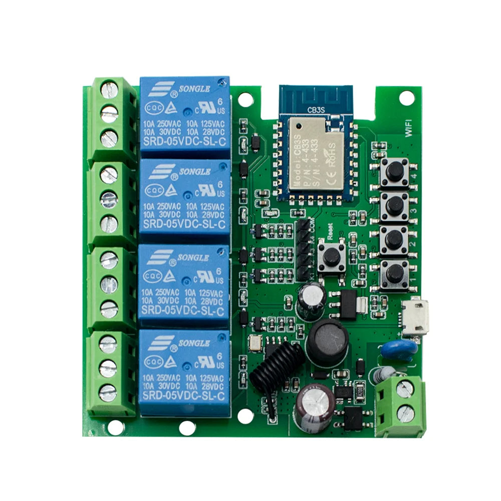 Tuya Smart WiFi Switch Module – Multi-Channel Relay Control