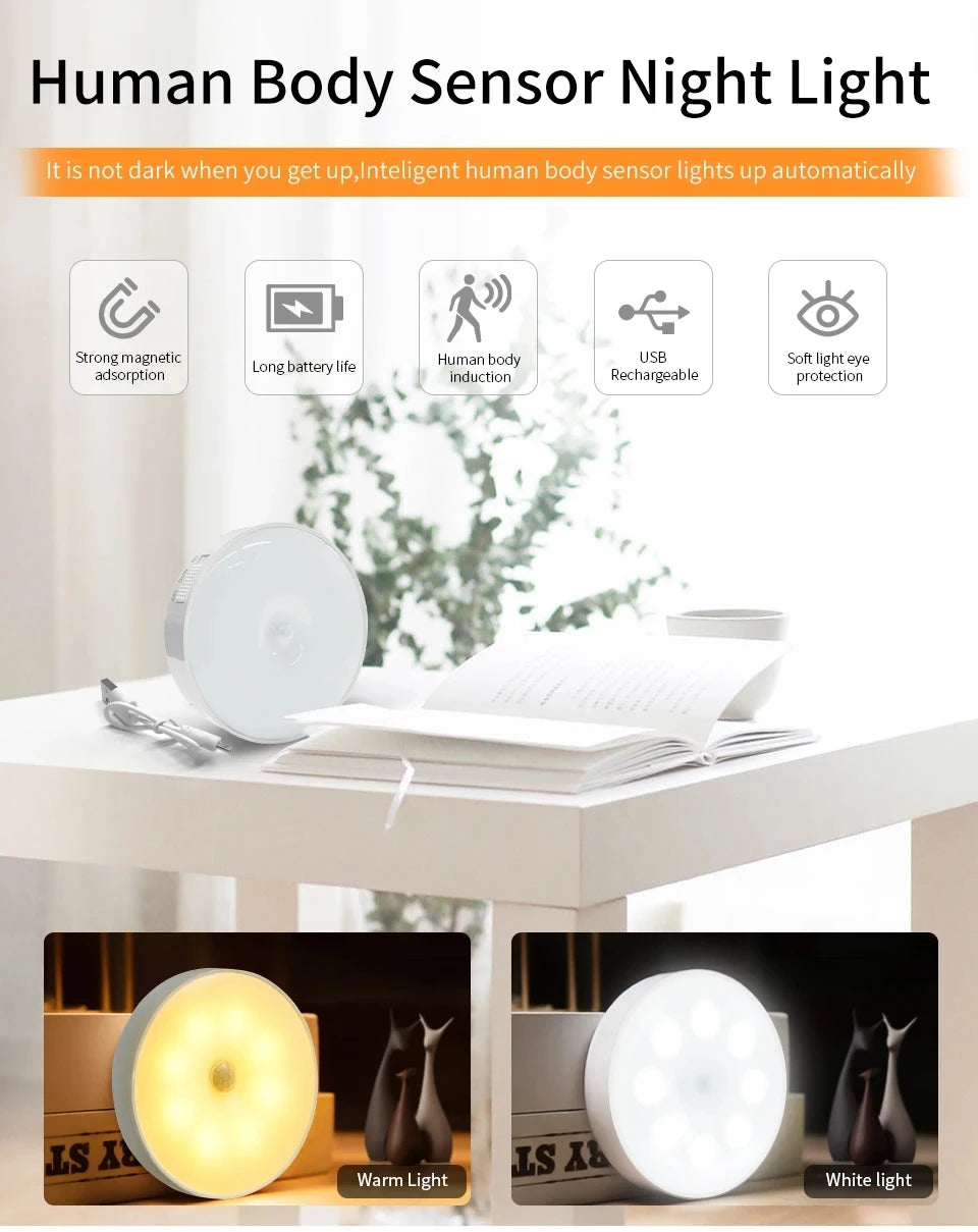 Smart USB Rechargeable Motion Sensor Cabinet Light