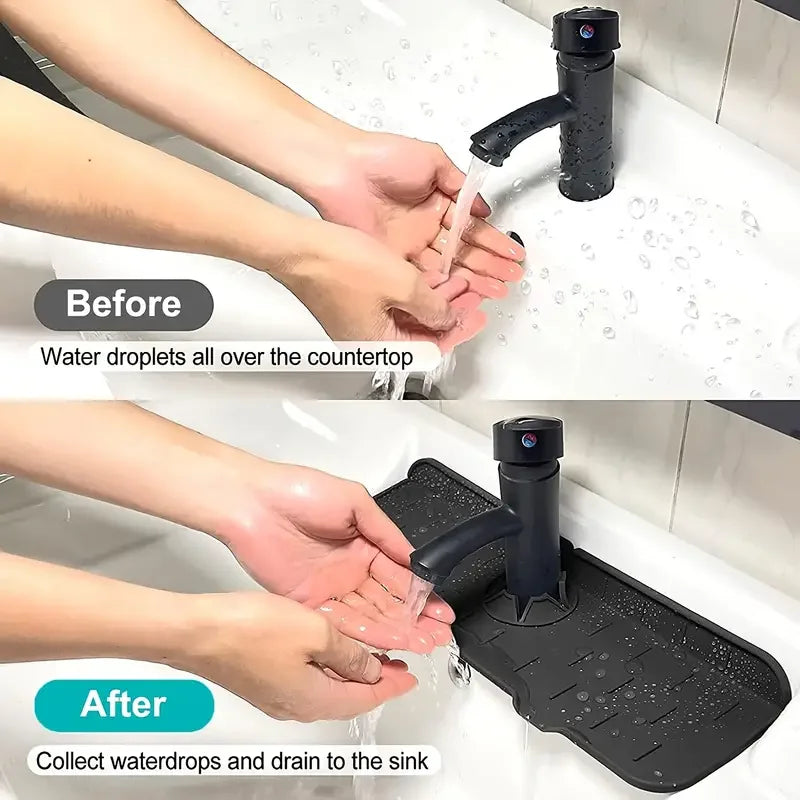 Silicone Faucet Absorbent Mat Splash Guard Pad