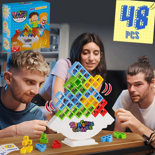 Balance Stacking Tetra Tower Block Game for Kids