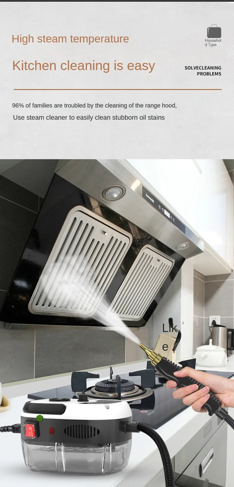 High Temp Steam Cleaner for Home & Car