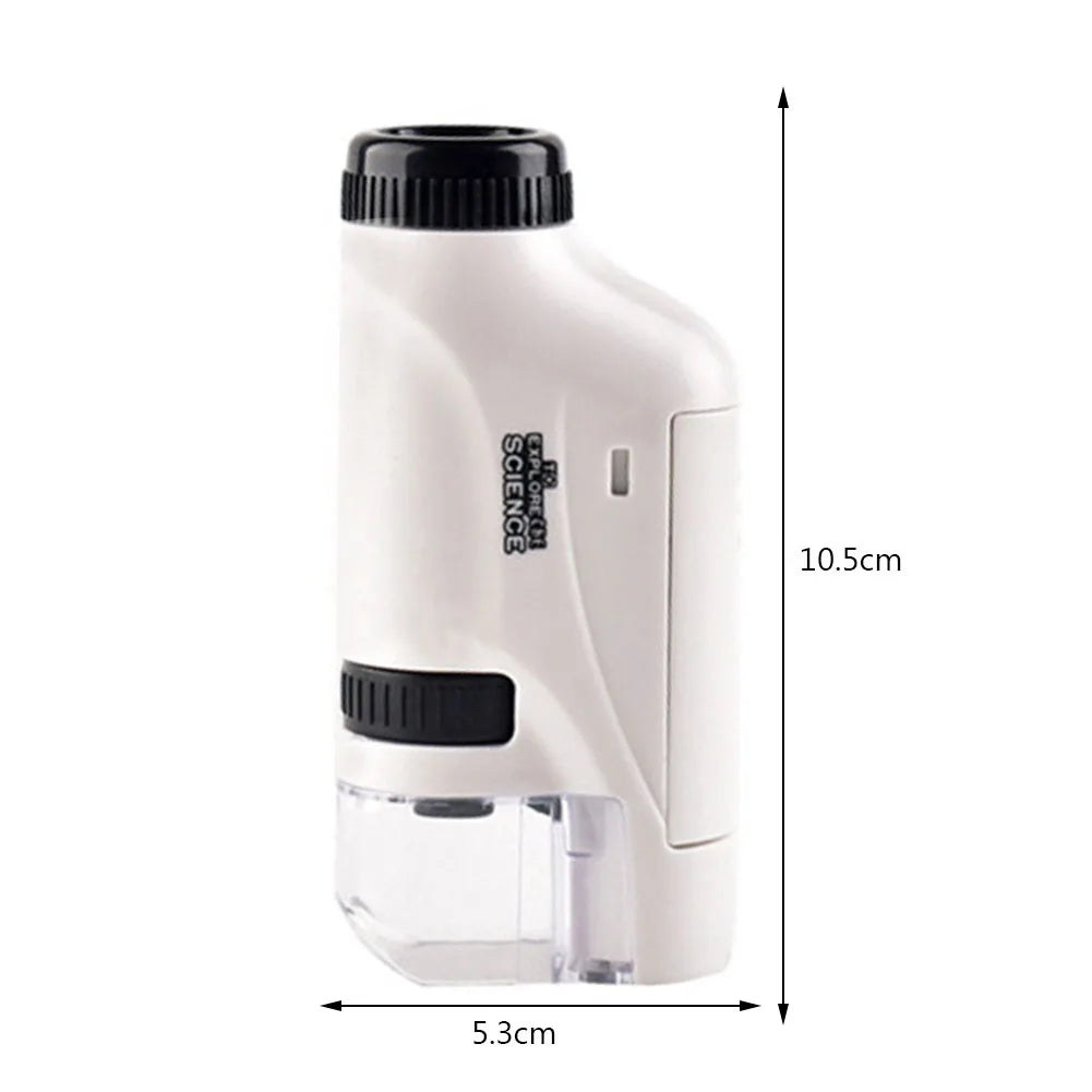 Mini Pocket Microscope 60–120X With LED Light